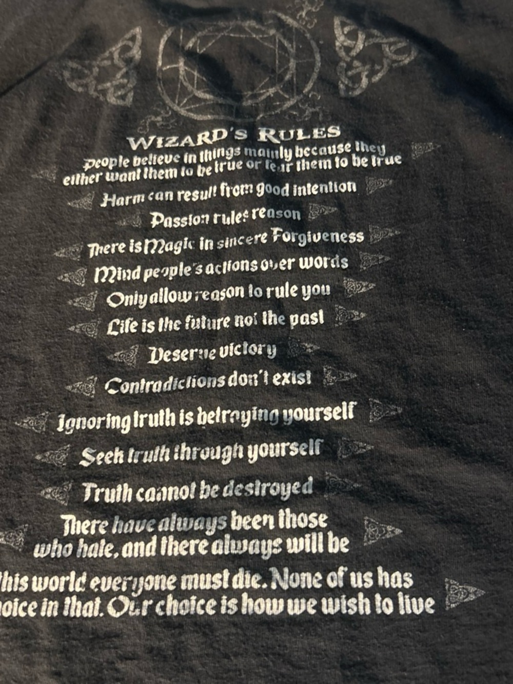 & Other Stories Black Graphic 'Wizard's Rules' Short Sleeve Tee